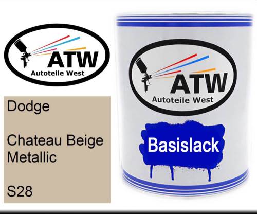 Dodge, Chateau Beige Metallic, S28: 1L Lackdose, von ATW Autoteile West.